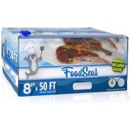 FoodSeal 11 x 50 Vacuum Sealer Rolls | 2-Pack | 100 Feet Total | Dispenser Box w/Slide Cutter | Heavy Duty Commercial Grade | Food Saver Compatible | For fridge, freezer, sous vide
