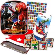 Marvel Avengers 11 Mini Toddler Preschool Backpack Activity Set in Gift Bag - Bundle Includes...