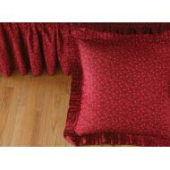 Donna Sharp Chesapeake Cotton Queen Gathered Bedskirt Rooster, Red