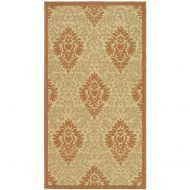 Safavieh Courtyard Collection CY2714-3201 Natural and Terra Indoor/ Outdoor Area Rug (2 x 37)
