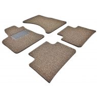 AutoTech Zone Custom Fit Heavy Duty Custom Fit Car Floor Mat for 2013-2018 Hyundai Santa Fe SUV, All Weather Protector 4 piece set (Beige and Brown)
