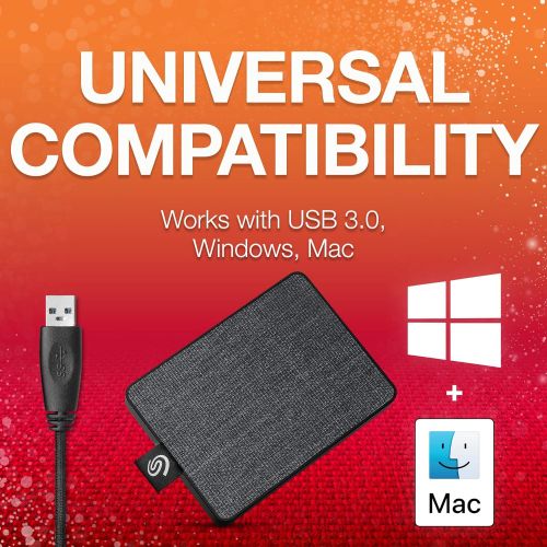  [아마존베스트]Seagate One Touch SSD 1TB External Solid State Drive Portable  Black, USB 3.0 for PC Laptop and Mac, 1yr Mylio Create, 2 months Adobe CC Photography (STJE1000400)