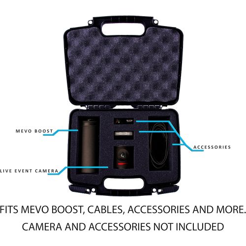  [아마존베스트]CASEMATIX Protective Hard Camera Case with Custom Foam to Carry Mevo Camera Live Event and Livestream Accessories Such as Tripod, Mevo Boost, Battery Charger, USB Cable, Mount and