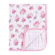 Luvable Friends Four Layer Muslin Tranquility Blanket, Floral, One Size