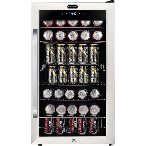 Whynter BR-1211DS Freestanding 121 Can Digital Control and Internal Fan, Stainless Steel Beverage Refrigerator, One Size