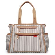 Skip Hop Diaper Bag Tote with Matching Changing Pad, Grand Central/French Stripe