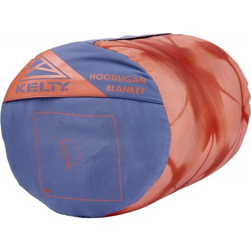  Kelty Hoodligan Outdoor Camping Blanket, 2-in-1 Wearable Hooded Poncho Blanket, Lightweight and Packable for Hiking, Beach, Travel, Warm Insulated Soft-Brushed Fabric and Compact H