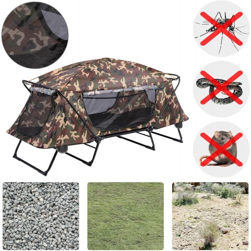  [아마존베스트]Yescom Folding Single Tent Cot Oversized Camping Hiking Bed Portable Outdoor Rain Fly
