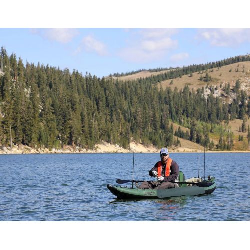 씨이글 Sea Eagle 385fta Fasttrack Inflatable Kayak Swivel Seat Fishing Rig Package