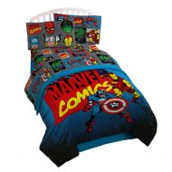 Jay Franco Marvel Avengers Superheros 3 Piece Twin Sheet Set, Gray