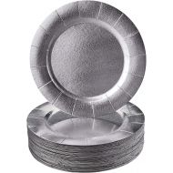 Silver Spoons DISPOSABLE ROUND CHARGER PLATES - 20pc (Silver)