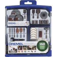 [아마존베스트]Dremel Rotary Tool Accessory Kit- 710-08- 160 Accessories- EZ Lock Technology- 1/8 inch Shank- Cutting Bits, Polishing Wheel and Compound, Sanding Disc and Drum, Carving, Sharpenin