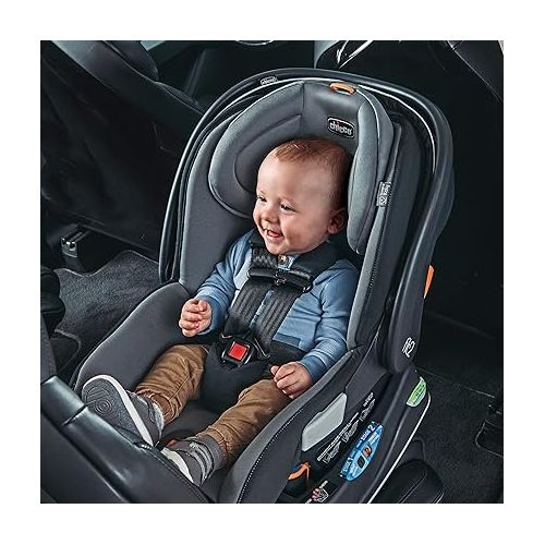 치코 Chicco Fit2® Adapt Infant and Toddler Car Seat and Base, Rear-Facing Seat for Infants and Toddlers 4-35 lbs., Includes Infant Head and Body Support, Compatible with Chicco Strollers | Ember/Black
