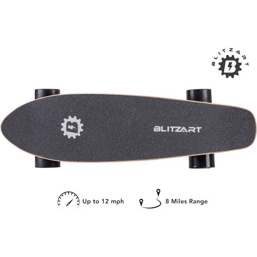  B BLITZART Blitzart Mini Flash 28 Electric Skateboard Electronic Hub-Motor 2.8 Wheel E-Skateboard