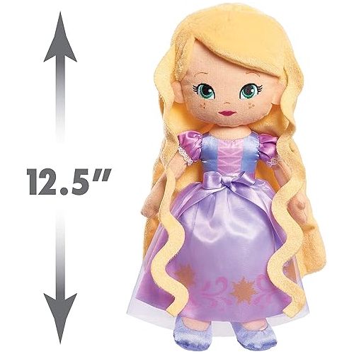  Just Play Disney Princess So Sweet Princess Rapunzel, 12.5 Inch Plushie with Blonde Hair, Tangled, Officially Licensed Kids Toys for Ages 3 Up