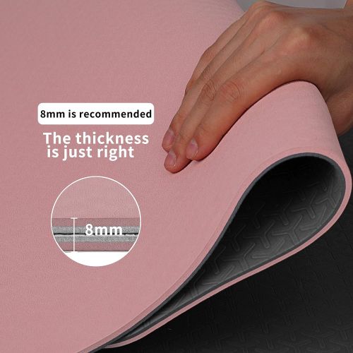  Pido Yoga Mat - 1/4 & 1/3 Inch Extra Thick Non Slip Yoga Mat for Women & Men Eco Friendly TPE Fitness Exercise Mat with Carrying Strap for Yoga, Pilates