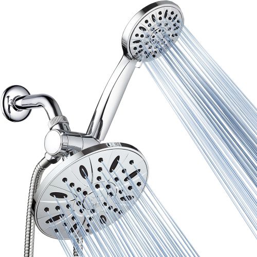  AquaDance 7 Premium High Pressure 3-Way Rainfall Combo Combines The Best of Both Worlds-Enjoy Luxurious Rain Showerhead and 6-Setting Hand Held Shower Separately or Together, Chrom