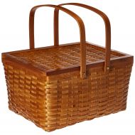 Vintiquewise TM Rectangle Handwoven Chipwood Basket