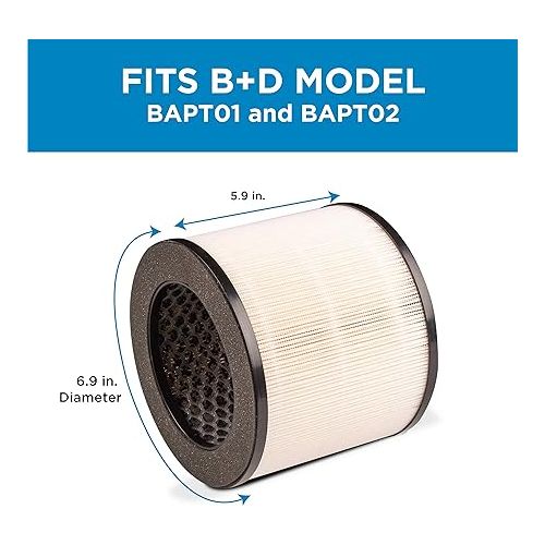  BLACK+DECKER Replacement 3-Stage HEPA Filter