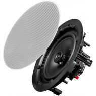 OSD Audio OSD 8 in Ceiling Speaker Pair 120W, Trimless Magnetic Grille, Pivoting Tweeter, Paintable Grille ACE800