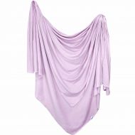 Large Premium Knit Baby Swaddle Receiving Lavendar BlanketLily by Copper Pearl