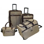 American Flyer Luggage Signature 4 Piece Set, Brown, One Size