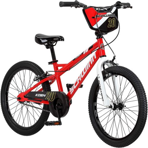  Schwinn Koen & Elm Toddler and Kids Bike, 20-Inch Wheels, Training Wheels Not Included, Red