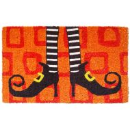 Entryways Wicked Witch Shoes Handmade, Hand-Stenciled, All-Natural Coconut Fiber Coir Doormat, 18” X 30” X .75”