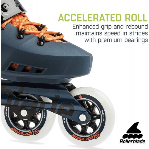 롤러블레이드 Rollerblade Maxxum Edge 90 Mens Adult Fitness Inline Skate, Sapphire and Orange, Premium Inline Skates