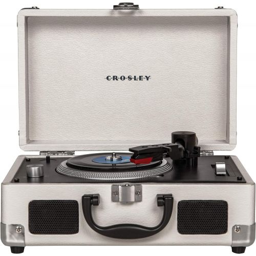 크로슬리 Crosley CR8050A-WS Mini Suitcase Turntable for 3-inch Vinyl Records, White Sand