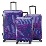 American Tourister Moonlight Hardside 3 Piece Spinner Set 21 24 and 28 (Purple Storm)