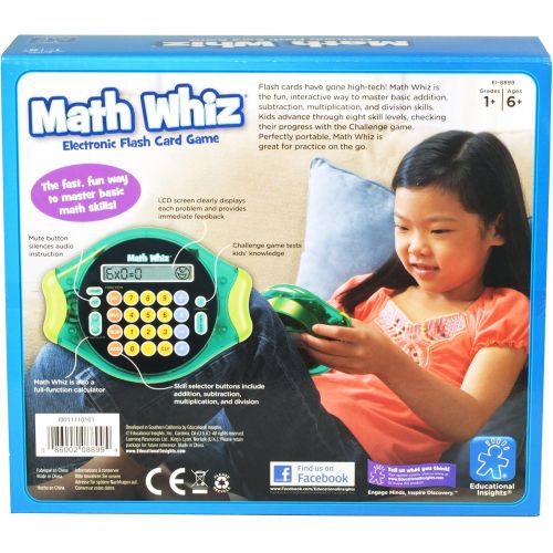  [아마존베스트]Educational Insights Math Whiz - Electronic Math Game: Addition, Subtraction, Multiplication & Division, Ages 6+