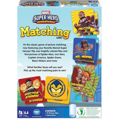  Wonder Forge Marvel Matching Game for Boys and Girls Age 3 to 5 A Fun and Fast Superhero Memory Game