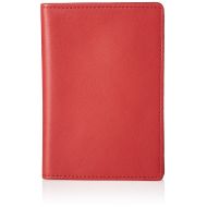 Royce Leather Passport Holder and Travel Document Organizer in Leather, Red
