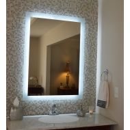 Mirrors and Marble LED Side-Lighted Bathroom Vanity Mirror: 32 Wide x 44 Tall - Commercial Grade - Rectangular - Wall-Mounted