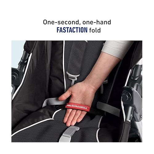그라코 Graco FastAction Fold Sport Travel System | Includes the FastAction Fold Sport 3-Wheel Stroller and SnugRide 35 Infant Car Seat, Gotham