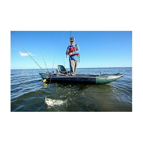 씨이글 Sea Eagle 350FX Inflatable Explorer 1 Person 11’6” Fishing Kayak Fishing - Fishing, Touring, Camping & Whitewater