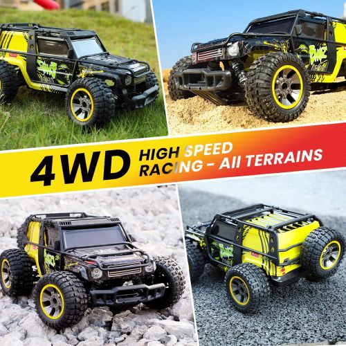  EP EXERCISE N PLAY 1:10 Scale All Terrain RC Car 9204E, 48 KPH High Speed 4WD Electric Vehicle with 2.4 GHz Remote Control, 4X4 Waterproof Off-Road Truck with Two Rechargeable Batteries