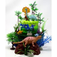 Cake Topper Prehistoric Deluxe DINOSAUR 18 Piece Birthday CAKE Topper Set Featuring Random Dinosaur Figures, Themed Decorative Accessories, Dinosaurs Average 1/2 to 4 Inches Tall