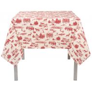 Now Designs 60 by 120 inch Cotton Tablecloth, Holiday Toile Print