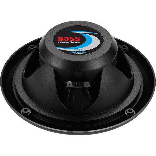 [아마존베스트]BOSS Audio Systems MR6B 180 Watt Per Pair, 6.5 Inch, Full Range, 2 Way Weatherproof Marine Speakers Sold in Pairs, Black