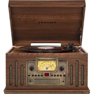 Crosley CR704B-WA Musician 3-Speed Turntable with Radio, CD/Cassette Player, Aux-in and Bluetooth, Walnut