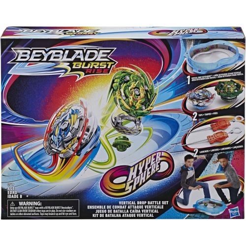  [아마존베스트]BEYBLADE Burst Rise Hypersphere Vertical Drop Battle Set -- Complete Set with Beystadium, 2 Battling Top Toys and 2 Launchers, Ages 8 and Up
