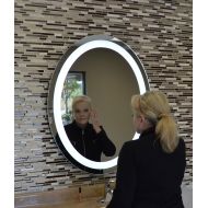 Mirrors and Marble LED Front-Lighted Bathroom Vanity Mirror: 32 Wide x 40 Tall - Commercial Grade - Oval - Wall-Mounted