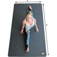 Pogamat Large Yoga Mat and Stretching Mat - 7ft X 4ft x 7mm Thick (84x 48) Anti-Tear Non Slip Exercise Yoga Mats Extra Long 7 ft Memory Foam Yoga Mats for Yoga and Cardio Fitness M