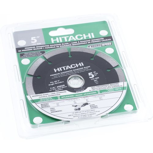  Hitachi 728713 5-Inch Dry Cut Segmented Rim Diamond Saw Blade for Concrete and Masonry