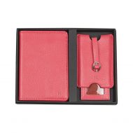 Cathy's Concepts Cathys Concepts Personalized Leather Passport Holder & Luggage Tag Set, Pink, Letter K