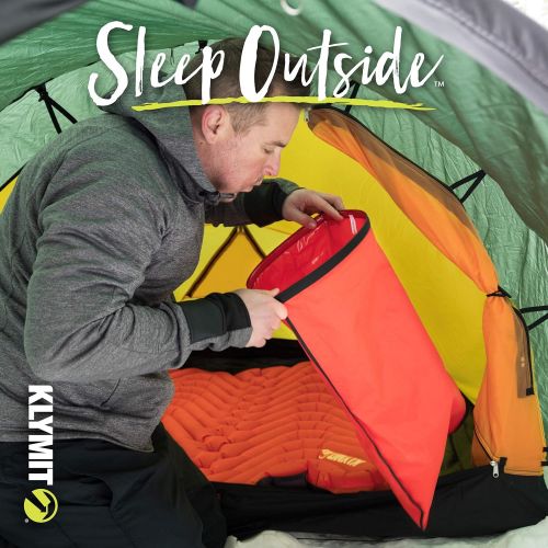  KLYMIT Double V Sleeping Pad, 2 Person, Double Wide (47 inches), Lightweight Comfort for Car Camping, Two Person Tents, Travel, and Backpacking