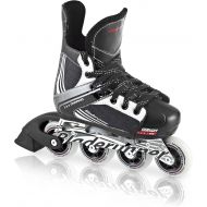 Rollerblade Bladerunner Dynamo Jr Size Adjustable Hockey Inline Skate, Black and Red, Inline Skates