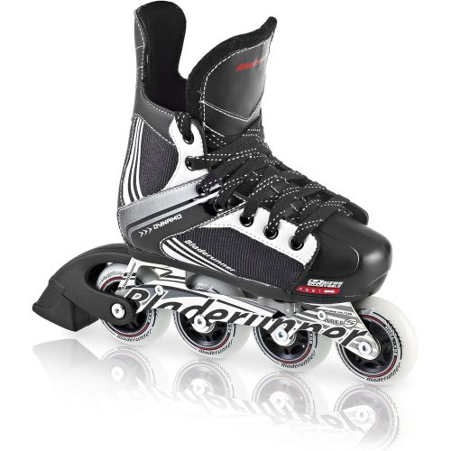 롤러블레이드 Rollerblade Bladerunner Dynamo Jr Size Adjustable Hockey Inline Skate, Black and Red, Inline Skates